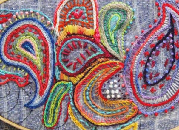 Paisley hand embroidery by Peregrineblue on Flickr