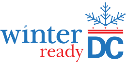 Image of snowflake on top of Winter Ready DC logo