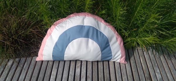 Trans Pride rainbow pillow