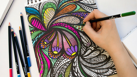 geometric coloring page