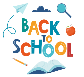 graphic with text: Back to School