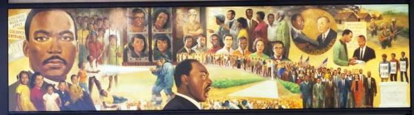 mural of Martin Luther King Jr. and other activists and historical figures