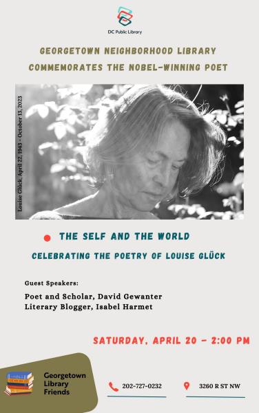 The Self and the World: Celebrating the poetry of Louise Gluck
