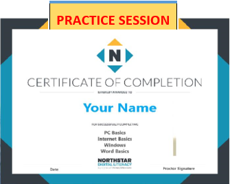 Graphic with text: Certificate of Completion