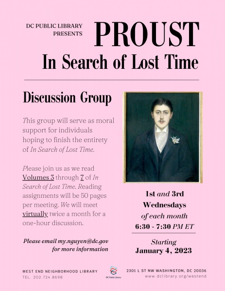 Image for event: Proust Discussion Group