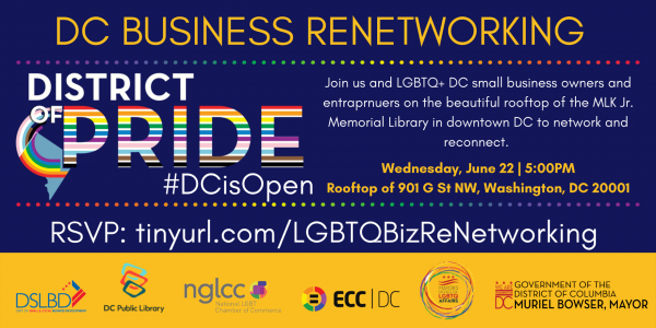 Image for event: District of Pride: DC Business RENETWORKING at MLK Library!
