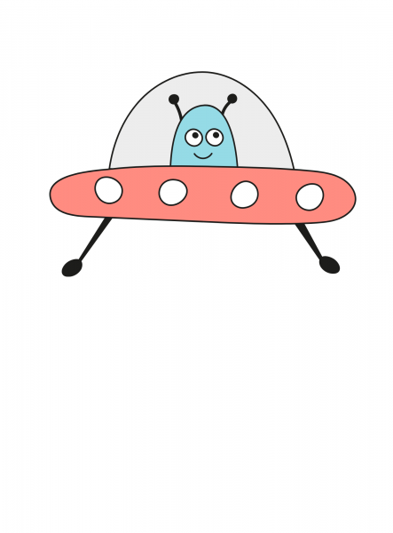 Image of alien in saucer-UFO ship