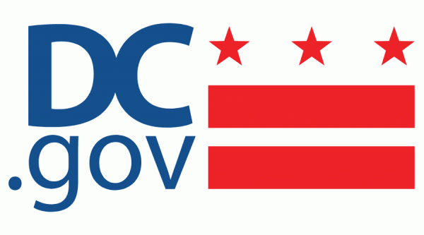 DC.gov logo with DC flag