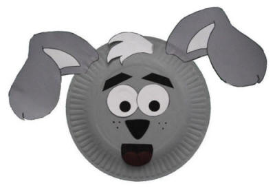 image of a paper plate dog