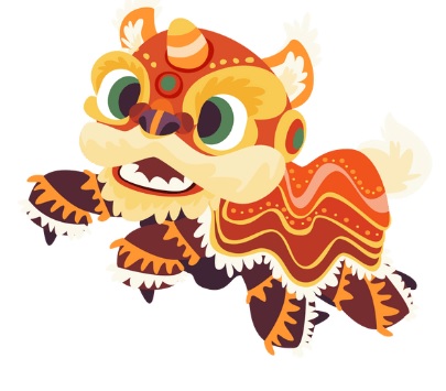 cartoon image of a Chinese New Year dragon