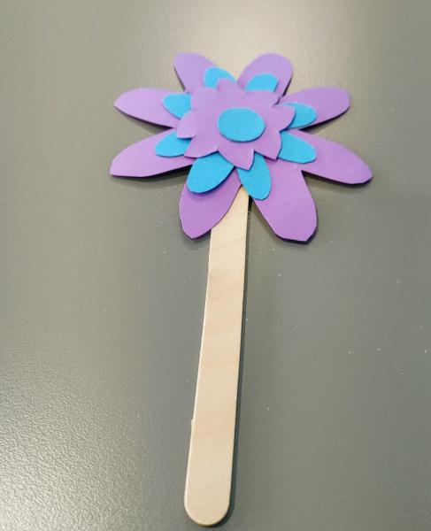 Image for event: Create a Popsicle Stick Flower Bookmark! 