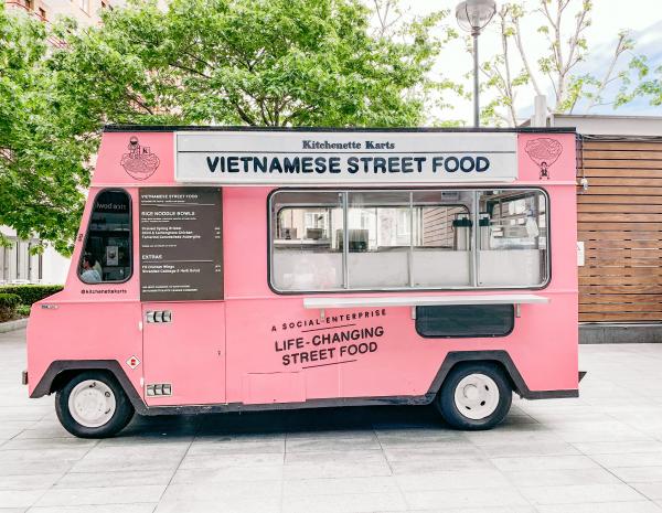 Pink Vietnamese Street Food Truck