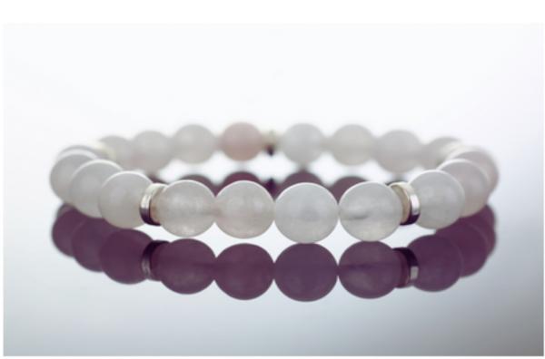 bracelet made of white glass beads