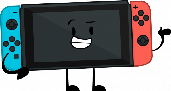 cartoon depiction of a Nintendo switch