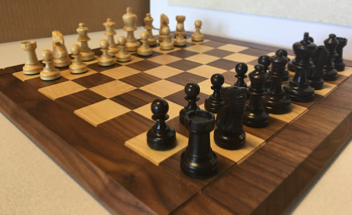 Chess board with the pieces in the starting position